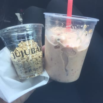 Jujubar - Mango Cha Cha , with extra granola and whey vanilla protein . - Juice Bars & Smoothies Near Me - Costa Mesa, California