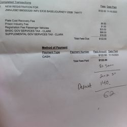 Amigos Auto Registration Services - How much DMV charged, and how much more I paid.