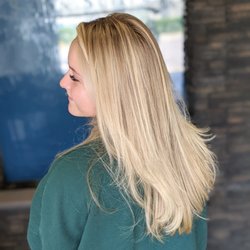 Vinaccia Hair Studio - High Maintenace Blonde highlights with a long layered women's haircut.