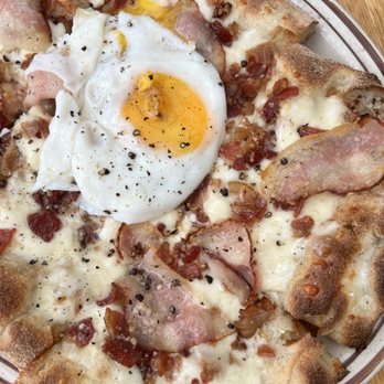 OSTE - Carbonara Pinsa - delish - Italian Near Me - Los Angeles, California OSTE - Carbonara Pinsa - delish - Italian Near Me - Los Angeles, California