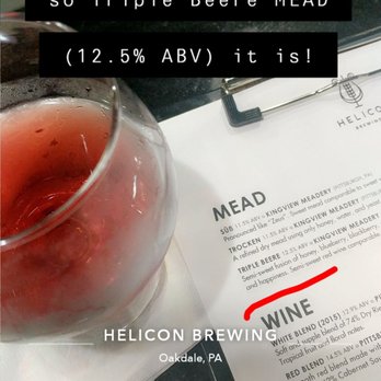 Helicon Brewing - MEAD and menu - Breweries Near Me - Oakdale, Pennsylvania Helicon Brewing - MEAD and menu - Breweries Near Me - Oakdale, Pennsylvania
