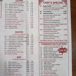 Win Hing Chinese Restaurant - Menu