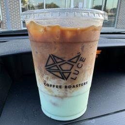 Iced Island Latte with coconut milk