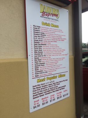 Menu photo 3 Daiquiris Supreme Lafayette, LA