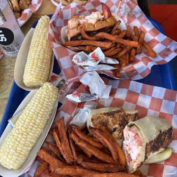 Beal's Lobster Pier - Lobster wraps. I highly recommend the corn. - Seafood Near Me - Southwest Harbor, Maine