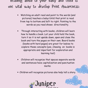 Juniper Tutoring - How to develop Print Awareness... - Private Tutors Near Me Juniper Tutoring - How to develop Print Awareness... - Private Tutors Near Me