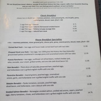 Lucy in the Rye - Menu - Breakfast & Brunch Near Me - Sylva, North Carolina
