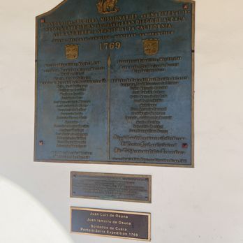 Junipero Serra Museum - Plaque honoring soldiers, missionaries and natives of the 1769 Portola Expedition that founded San Diego de Alcala. - Museums Near Me - San Diego, California Junipero Serra Museum - Plaque honoring soldiers, missionaries and natives of the 1769 Portola Expedition that founded San Diego de Alcala. - Museums Near Me - San Diego, California