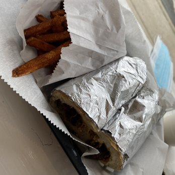 Burgerstrasse - Sweet Potato Fries Cheesesteak Sandwich - Burgers Near Me - Clifton, New Jersey Burgerstrasse - Sweet Potato Fries Cheesesteak Sandwich - Burgers Near Me - Clifton, New Jersey