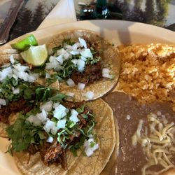 La Mexicana  - The tacos with shredded beef!! Yummy