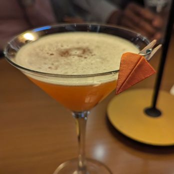 Westchester Marriott - Paper plane cocktail with a tiny paper plane on it! - Hotels Near Me - Tarrytown, New York