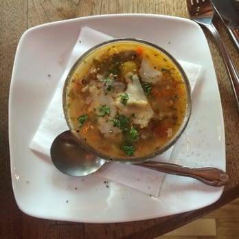 The Open Door - Cup of turkey vegetable soup. - New American Near Me - Sisters, Oregon
