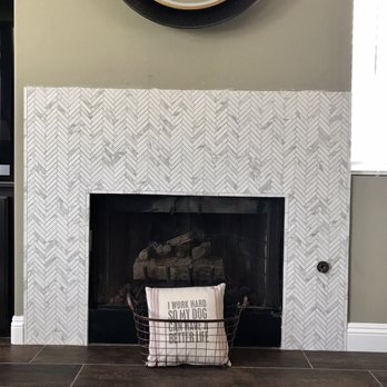 Flatout Flooring - Fireplace, mantel is being built. - Flooring Near Me - Murrieta, California