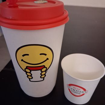 Scooter's Coffee - Here's my medium coffee with the pup cup. I only ordered the dog bone because I didn't know how big it is. - Coffee & Tea Near Me - Las Vegas, Nevada