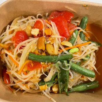 Potluck Hawker Eatery - Green Papaya Salad (made vegan) - Indonesian Near Me - Vancouver, British Columbia