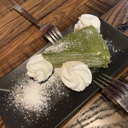 Akai Hana Japanese Restaurant - Matcha mille crepe cake