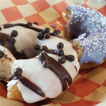Backyard Bird Chicken & Donuts - Plum and black and white donuts - American Near Me - Timnath, Colorado