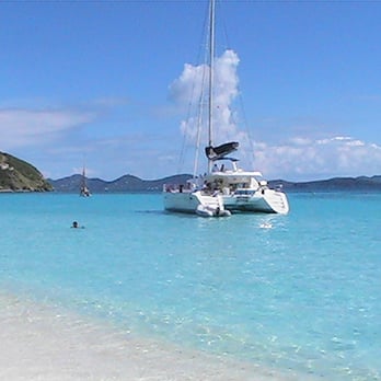Festiva Sailing Vacations - Our actual boat moored at Jost Van Dyke in the BVI - Boat Charters Near Me - Tortola, Virgin Islands