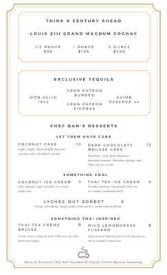 Menu photo 4 Nan Thai Fine Dining Atlanta, GA Menu photo 4 Nan Thai Fine Dining Atlanta, GA