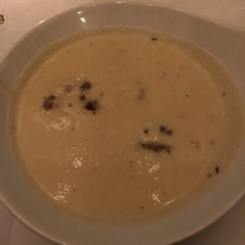 Catalan - Cauliflower and goat cheese soup - Mediterranean Near Me - Rancho Mirage, California Catalan - Cauliflower and goat cheese soup - Mediterranean Near Me - Rancho Mirage, California
