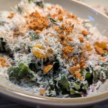 Avize Modern Alpine - Dandelion Salad. $16. Georgia satsuma, pumpkin seed, truffle vinaigrette, pecorino. - Desserts Near Me - Atlanta, Georgia