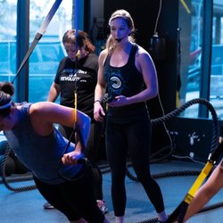 EnergyX Fitness - Alison, the owner, coaching a class.
