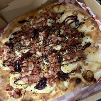 Cinders Wood Fired Pizza - Bacon n' Brie - Pizza Near Me - Redding, California Cinders Wood Fired Pizza - Bacon n' Brie - Pizza Near Me - Redding, California