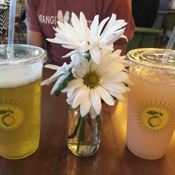Flower Child - Mango green tea sencha & rose petal lemonade. - Salad Near Me - Houston, Texas