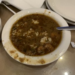 Cup of shrimp gumbo. Super hot and very good. Cup of shrimp gumbo. Super hot and very good.