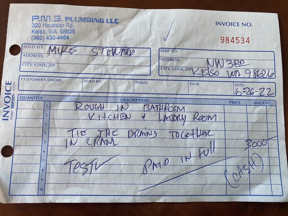 Slide of P. M. S. Plumbing