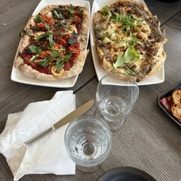 Margherita and Potato & Bacon Flatbread Pizza Margherita and Potato & Bacon Flatbread Pizza