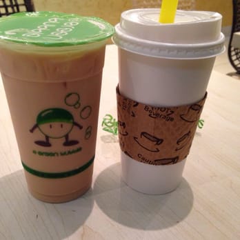 Mr Green Bubble - Honey milk tea and a hot milk tea with boba. Cup size is like a large at other boba places. - Coffee & Tea Near Me - Oakland, California Mr Green Bubble - Honey milk tea and a hot milk tea with boba. Cup size is like a large at other boba places. - Coffee & Tea Near Me - Oakland, California