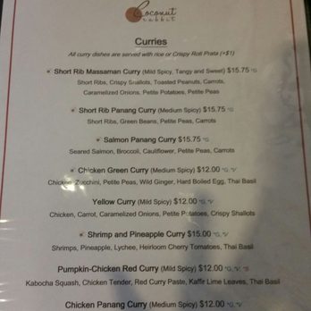 Coconut Rabbit - Menu 2/26/2017 - Thai Near Me - Los Alamitos, California