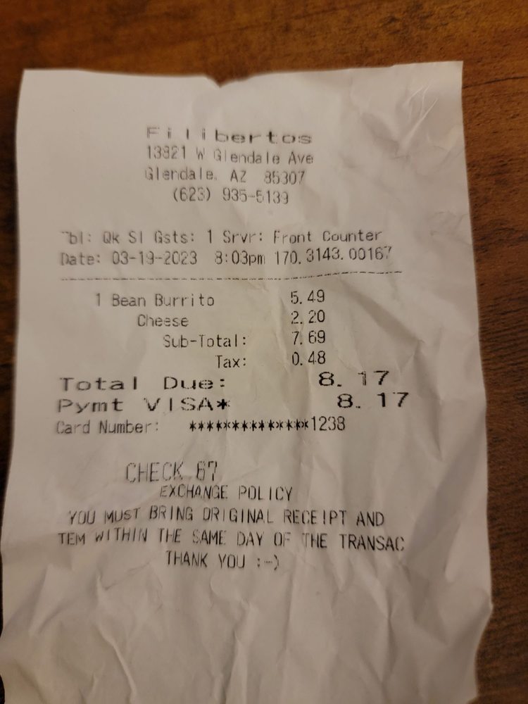 Filiberto's Mexican Food