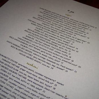O Ya - O Ya Nigiri menu (9/09) - Japanese Near Me - Boston, Massachusetts O Ya - O Ya Nigiri menu (9/09) - Japanese Near Me - Boston, Massachusetts
