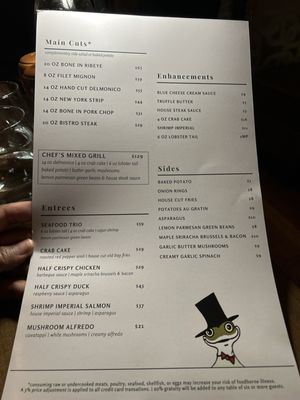 Menu photo 1 The Frogtown Chophouse Swiftwater, PA Menu photo 1 The Frogtown Chophouse Swiftwater, PA