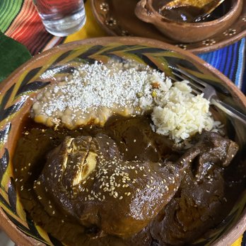 Restaurante Any - Chicken with the red mole sauce - Mexican Near Me - Zihuatanejo, GRO Restaurante Any - Chicken with the red mole sauce - Mexican Near Me - Zihuatanejo, GRO