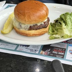 Cheeseburger it can with a bag of chips not shown