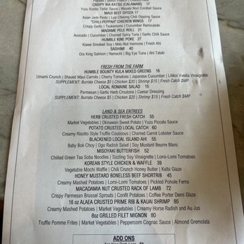 Humble Market Kitchin - June 2023- Menu - Asian Fusion Near Me - Kihei, Hawaii