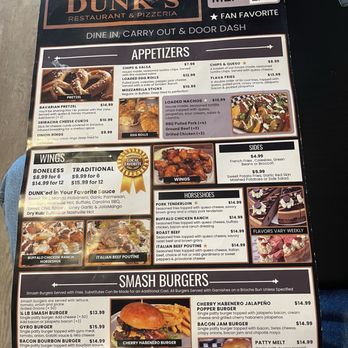 Dunks Bar & Grill - Menu - Burgers Near Me - Dixon, Illinois