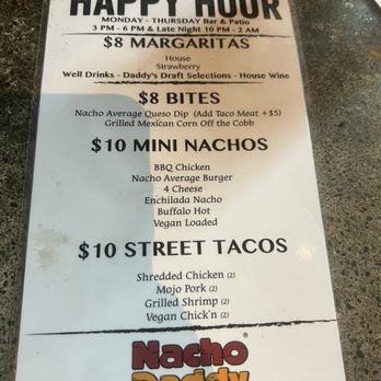 Nacho Daddy - Happy hour menu - New American Near Me - Las Vegas, Nevada Nacho Daddy - Happy hour menu - New American Near Me - Las Vegas, Nevada