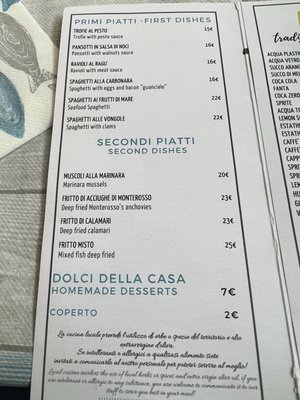 Menu photo 1 Emy’s Way Monterosso al Mare, SP