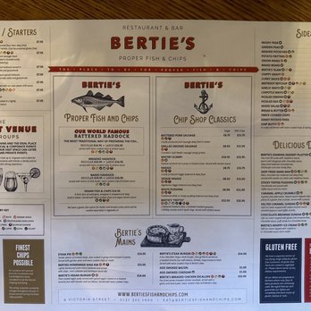 Berties Proper Fish & Chips - Food menu - Fish & Chips Near Me - Edinburgh, EDH Berties Proper Fish & Chips - Food menu - Fish & Chips Near Me - Edinburgh, EDH