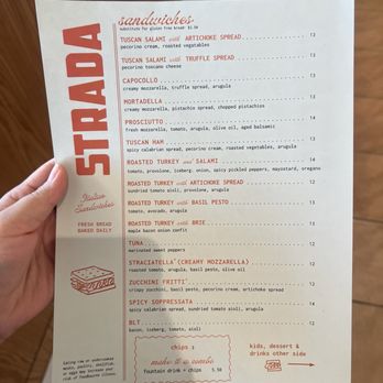 Strada - Menu - Sandwiches Near Me - Fresno, California Strada - Menu - Sandwiches Near Me - Fresno, California