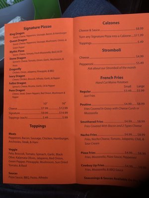 Menu photo 4 Dragonfire Ellsworth, ME