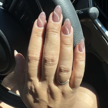 Nails by June - Gelx with pink cat eye - Nail Technicians Near Me - Pleasant Hill, California