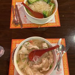 Tofu pad Thai and P12. Pho Gai