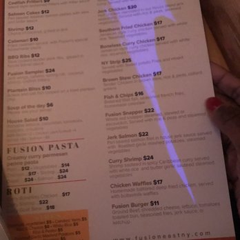 Fusion East - Menu - Caribbean Near Me - Brooklyn, New York