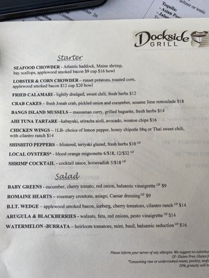 Menu photo 6 Dockside Grill Falmouth, ME