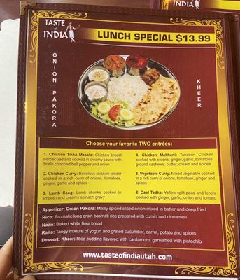 Menu photo 2 Taste of India Layton, UT Menu photo 2 Taste of India Layton, UT